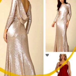 Sequin rose gold gown